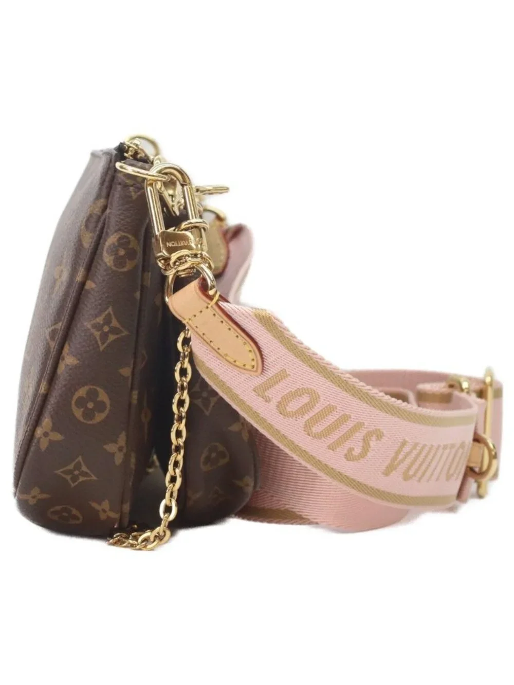 ★SOLD★ Louis Vuitton Rose Cles Monogram Multi Pochette Shoulder - Picture 4 of 11